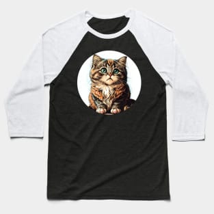 Beautiful Cat Lady Lover, Pastel Cute Cat Kids, Funny Kitten Baseball T-Shirt